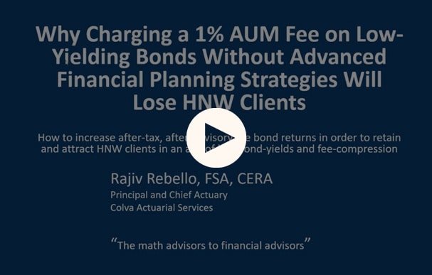 Why Charging a 1% AUM Fee on Low-Yielding Bongs Without Advanced Financial Planning Strategies Will Lose HNW Clients